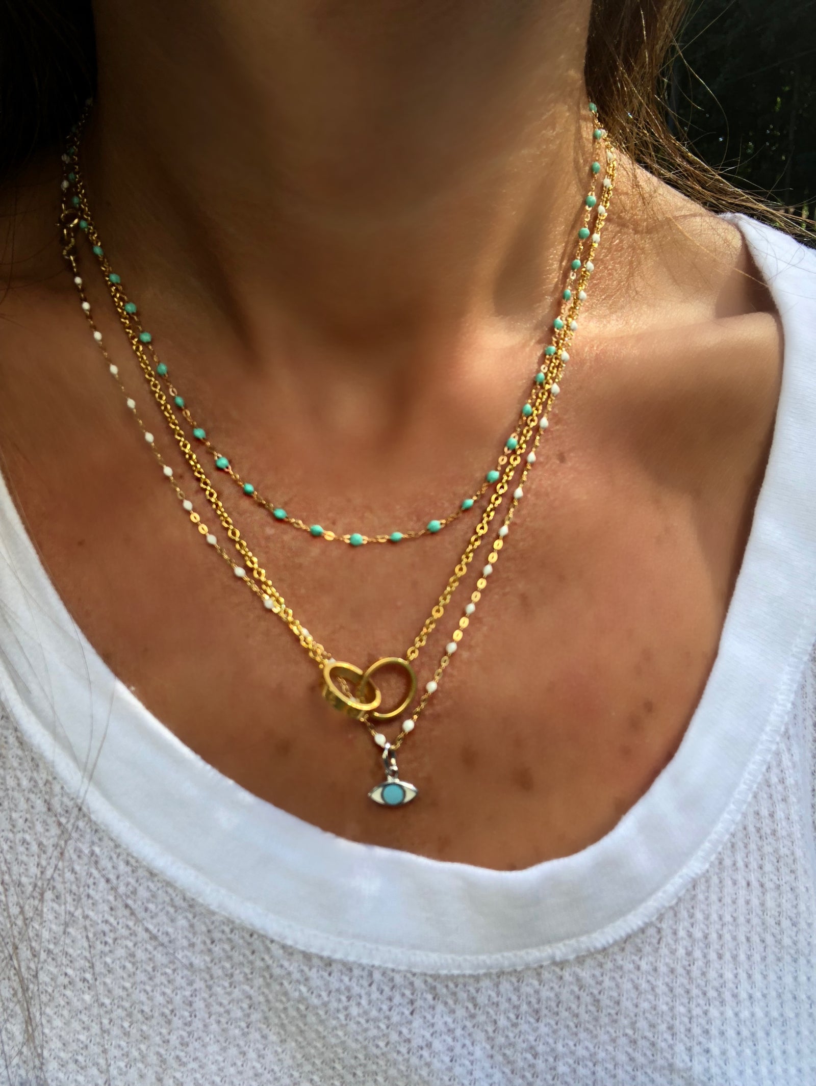 アクセサリー GIGI K18 gold line necklace 800mm SOPHISTICATED VINTAGE / Gold line necklace / 380mm - GIGI Jewelry