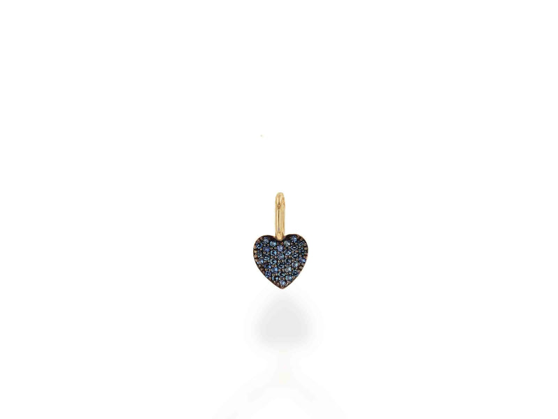 Mini Sapphire Heart Charm