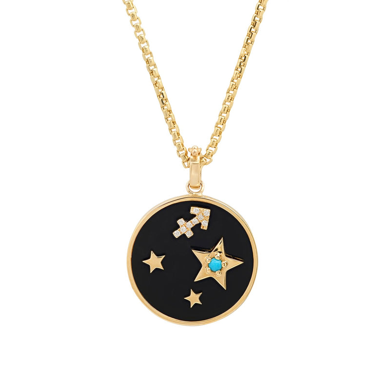 Small Onyx Zodiac Necklace