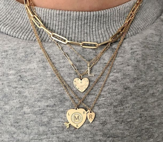 Personalized Diamond Heart Necklace
